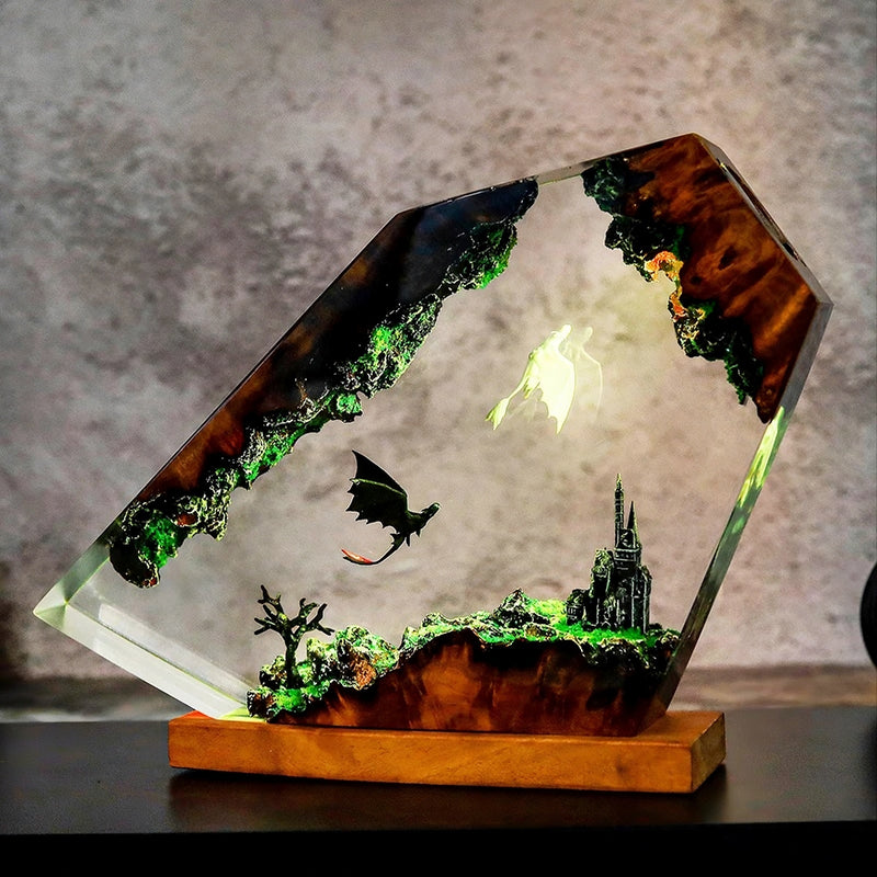 Dragon Resin Table Light - decorative LED lamp