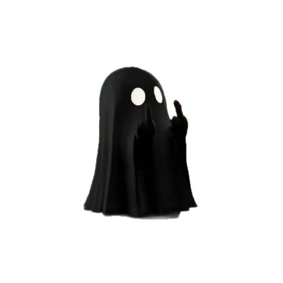 Decoración de fiesta de Halloween, recuerditos, lindo fantasmita sentado en una estantería leyendo un libro con un adorno parpadeante, regalo, idea espeluznante