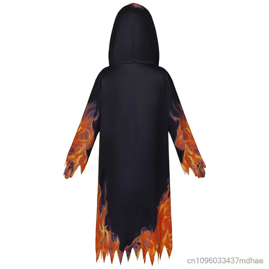 Skeleton Ghost Robe Costume - scary skull cosplay
