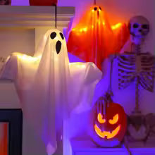 5FT Hanging Swing Ghost Halloween Decoration – LED Lights & Remote Control