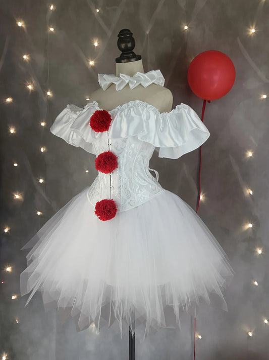 Clown Cosplay Costume - circus corset and skirt set