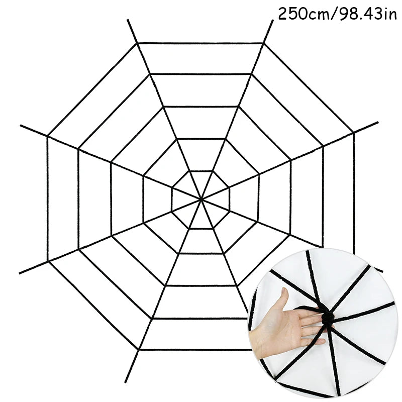 Felpa de simulación de telaraña de Halloween