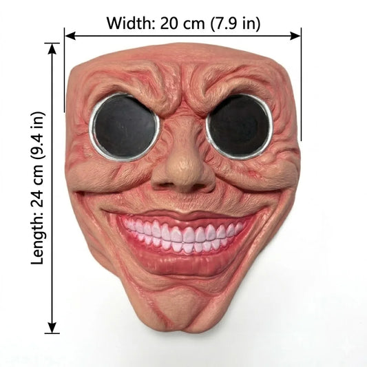 Máscara de media cara de agujero negro con sonrisa aterradora, máscara de terror de Halloween para cosplay, accesorios divertidos para disfraz de fiesta espeluznante, máscaras de mascarada para adultos