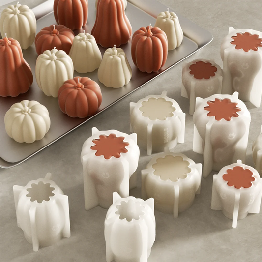 Pumpkin Candle Molds - soy wax Halloween craft