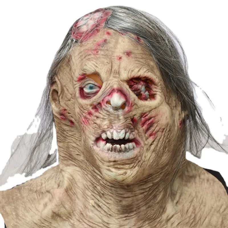 Halloween Zombie Scary Mask Makeup Ball Ghost House Chamber Zombie Trick Prop