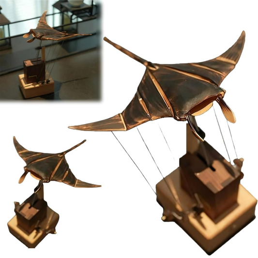 Handmade Wooden Manta Ray - decorative wall art