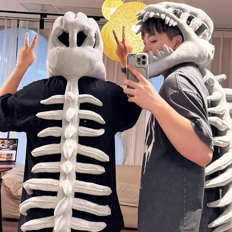 Wearable Dinosaur Skeleton Plush costume accessory