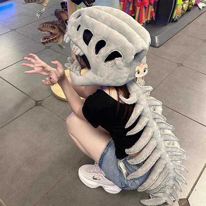 Wearable Dinosaur Skeleton Plush costume accessory