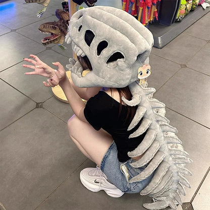 Wearable Dinosaur Skeleton Plush costume accessory