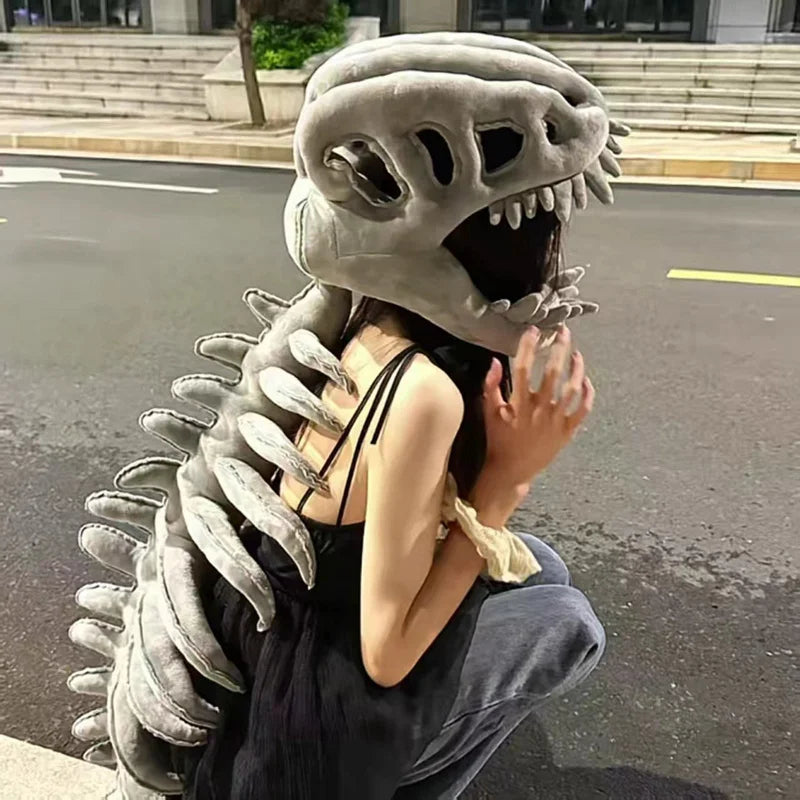 Wearable Dinosaur Skeleton Plush costume accessory