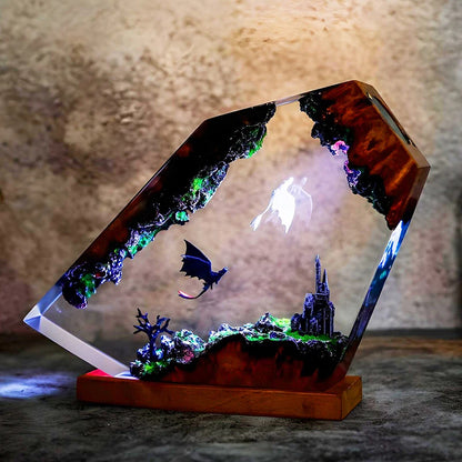 Dragon Resin Table Light - decorative LED lamp