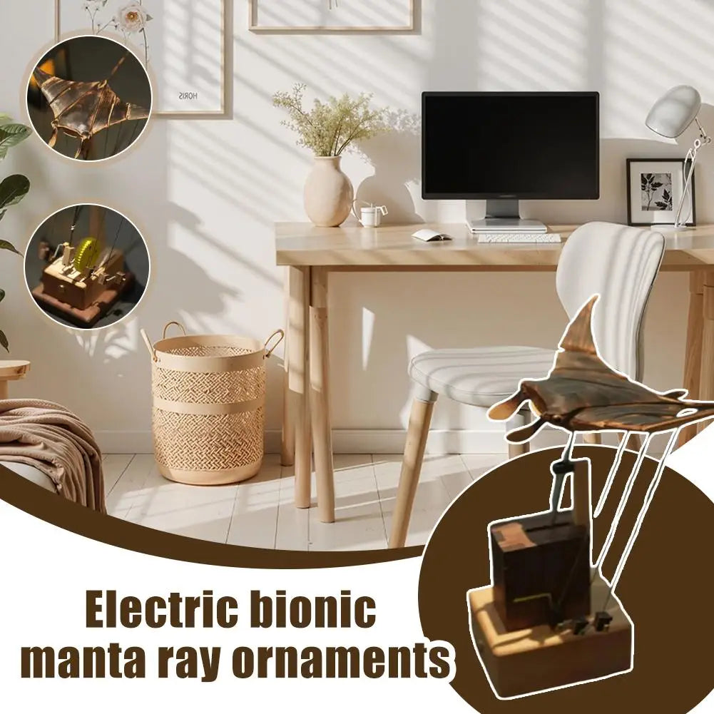 Manta raya de madera hecha a mano