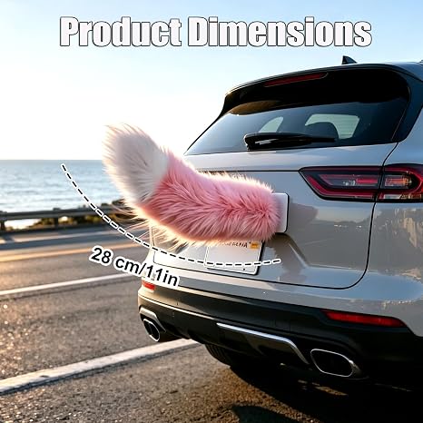 Pink wagging tail - product dimensions