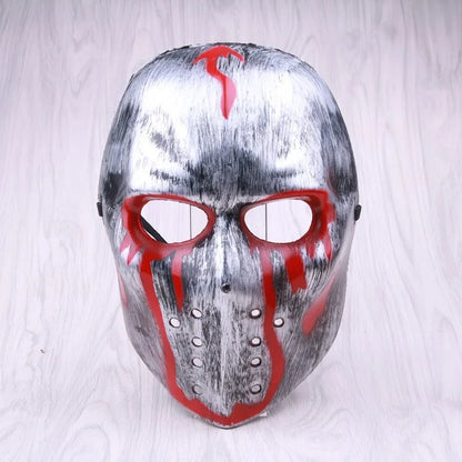 Ghost Face Mask Halloween Scary Person Mask Horror Bleeding  Mask Demon Cosplaying Party Show Props Haunted House Props Masque
