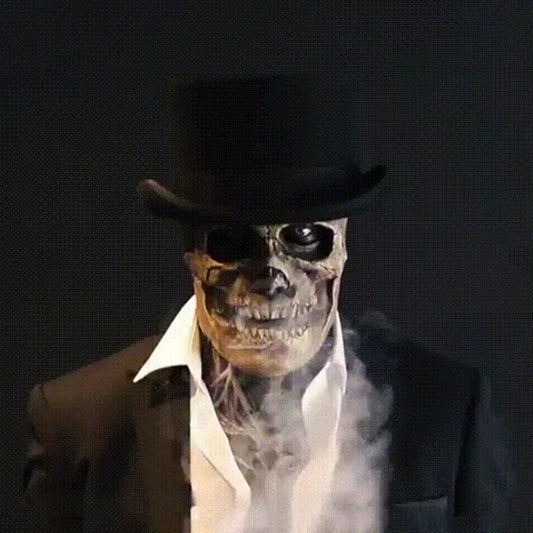 Espeluznante máscara de calavera, gorra mágica, terror, cerebro desnudo, zombi, máscara de látex, fiesta de Halloween, mascarada, cosplay, terrible casco de cara completa