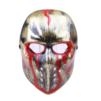 Ghost Face Mask Halloween Scary Person Mask Horror Bleeding  Mask Demon Cosplaying Party Show Props Haunted House Props Masque