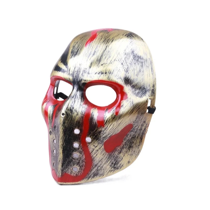 Ghost Face Mask Halloween Scary Person Mask Horror Bleeding  Mask Demon Cosplaying Party Show Props Haunted House Props Masque