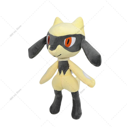 New Pokemon Plush Shiny Riolu Yellow Stuffed Doll Toy Cute Peluche Toy Christmas Halloween Gifts