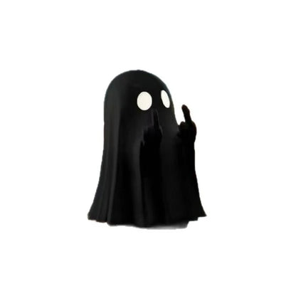 Decoración de fiesta de Halloween, recuerditos, lindo fantasmita sentado en una estantería leyendo un libro con un adorno parpadeante, regalo, idea espeluznante