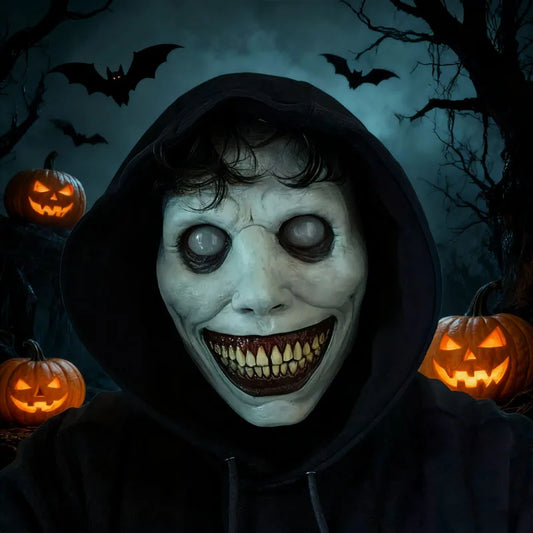 Máscara de terror de Halloween, aterradora, espeluznante, de cara completa para cosplay, accesorio de disfraz realista para fiesta, decoraciones de casas encantadas