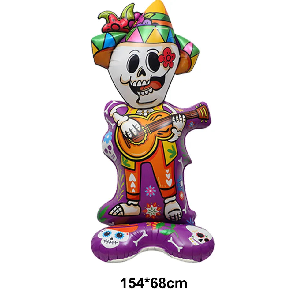 Halloween Party Decor Foil Balloon Skeleton Spider Pumpkin Bloody Eyes Skull Balloon Happy Halloween Party Decor Supplies