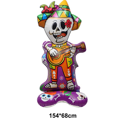Halloween Party Decor Foil Balloon Skeleton Spider Pumpkin Bloody Eyes Skull Balloon Happy Halloween Party Decor Supplies