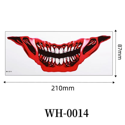 Big Mouth Tattoo Stickers 3D Creepy Lip & Body Decals for Party Makeup Horror DIY Fake Wounds & Scars For Halloween Party Tool