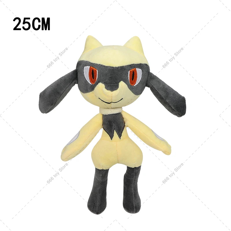 New Pokemon Plush Shiny Riolu Yellow Stuffed Doll Toy Cute Peluche Toy Christmas Halloween Gifts