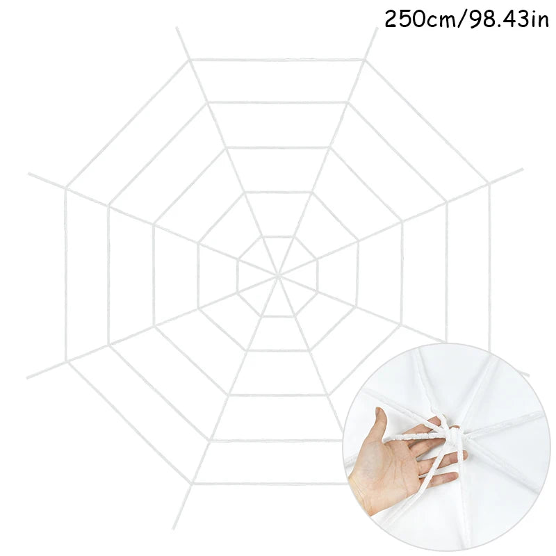 Felpa de simulación de telaraña de Halloween