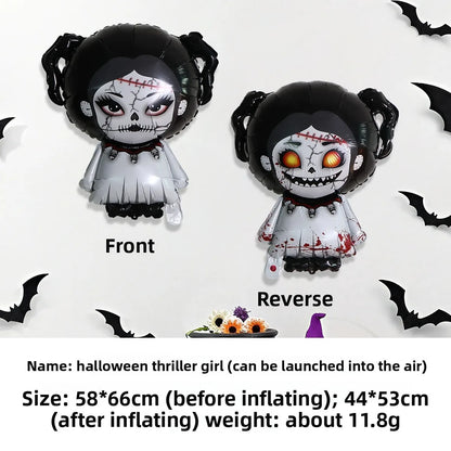 Halloween Home Decoration Balloons Skeleton Pumpkin Ghost Spider Aluminum Foil Balloon for Halloween Party Supplies
