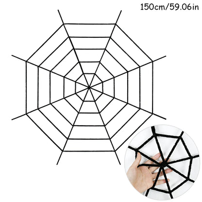 Felpa de simulación de telaraña de Halloween