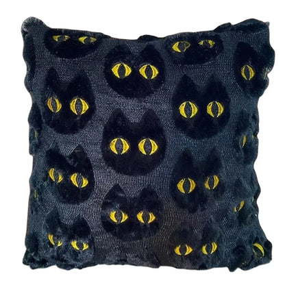 Funda de almohada suave de terror de murciélago fantasma de calabaza de dibujos animados