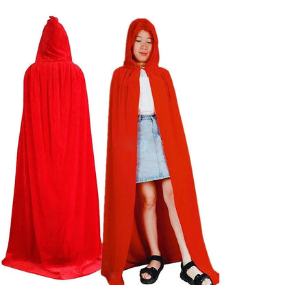 Black Velvet Cloak - adult and kids Halloween cape