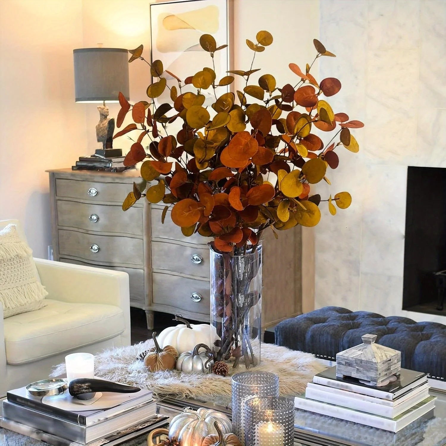 Artificial Eucalyptus Stems - fall greenery decor