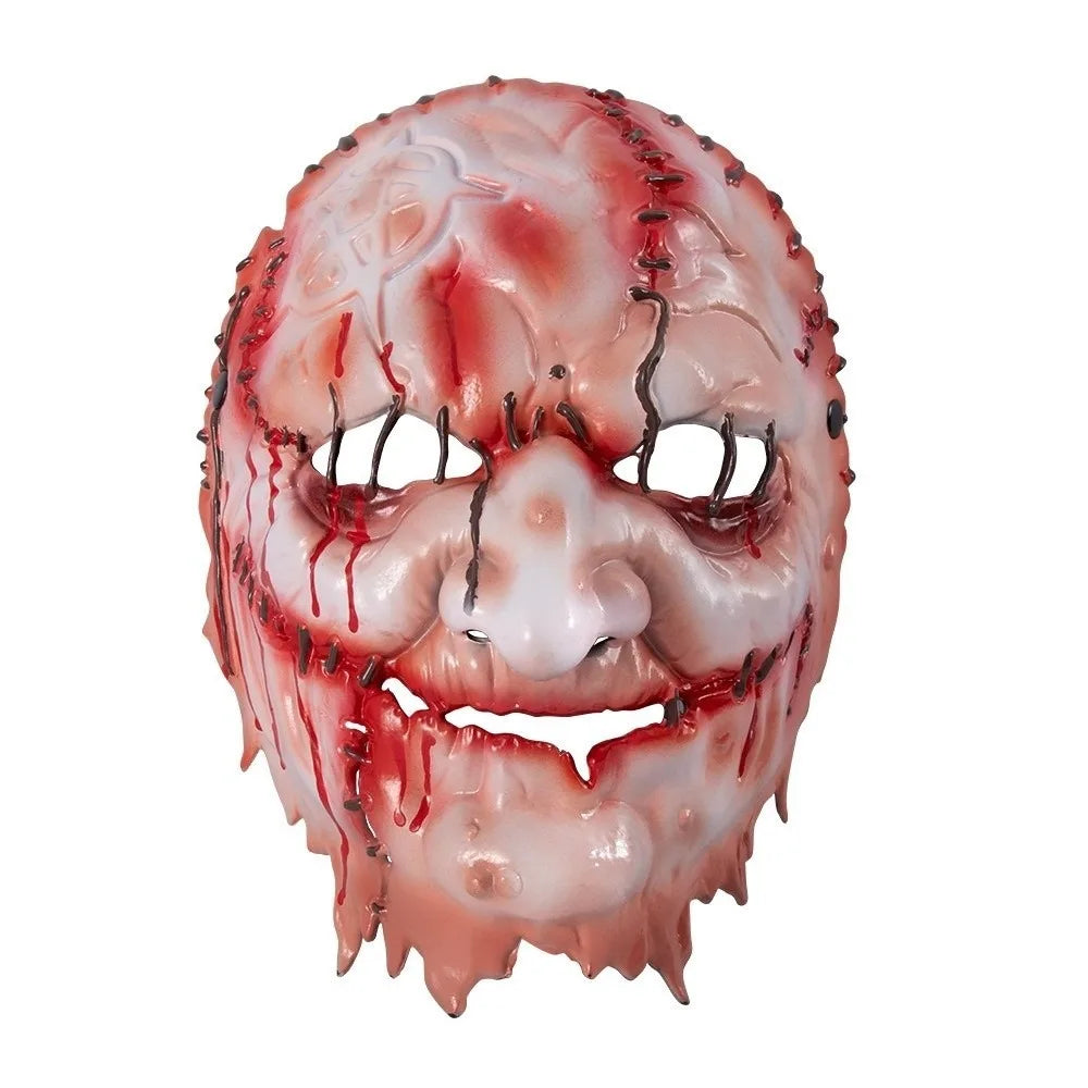 Blood Scar Halloween Witch Mask Facepiece Masquerade Dark Forest Mask Cosplay Old Man Face Scary Killer Devil Mask