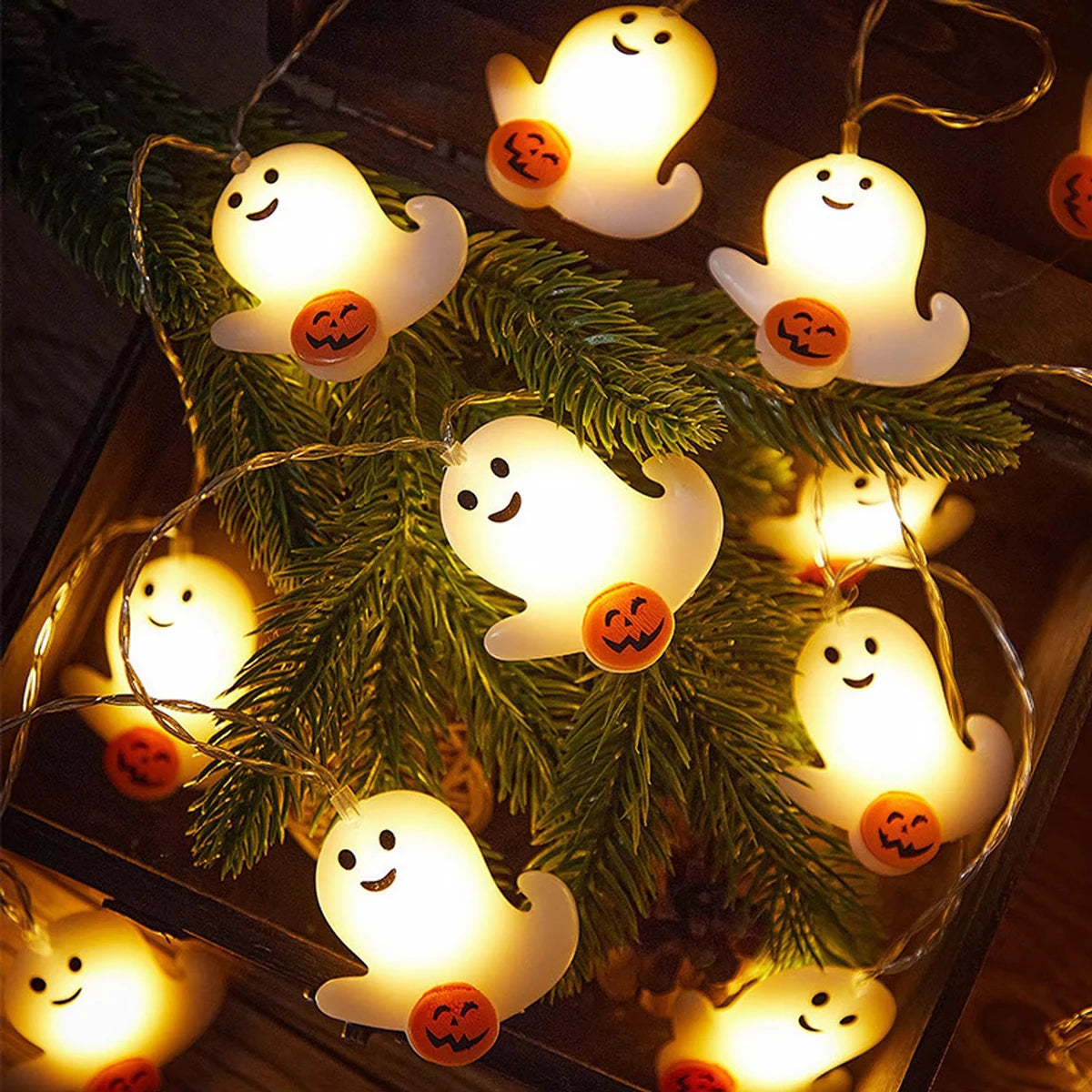 LED Halloween light string Halloween Family Bar Atmosphere Decoration Battery Powered - Excluding Battery