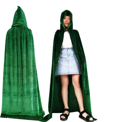 Black Velvet Cloak - adult and kids Halloween cape