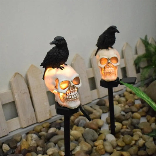 Luz exterior de Halloween Esqueleto Fantasma Horror Mueca Decoración de fiesta para patio, casa, iluminación navideña, decoración de jardín