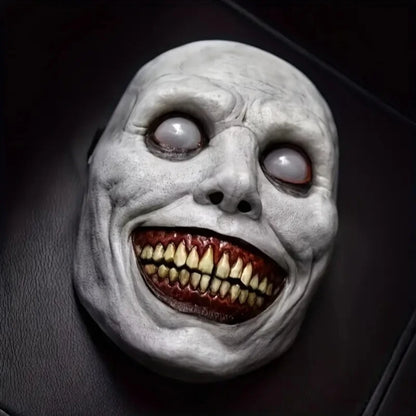 Scary Demon Halloween Mask Creepy White Face Cover Cosplay Prop for Haunted House Horror Party Costume Dress Up