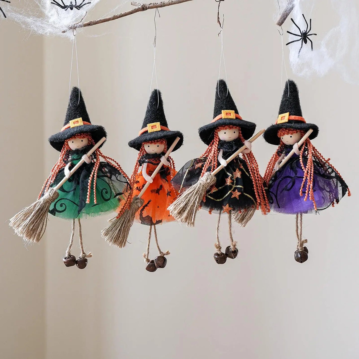 Hangable Witch Doll Kitchen Decor with Broom