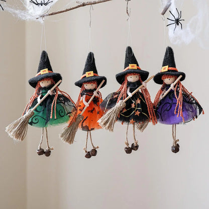 Hangable Witch Doll Kitchen Decor with Broom