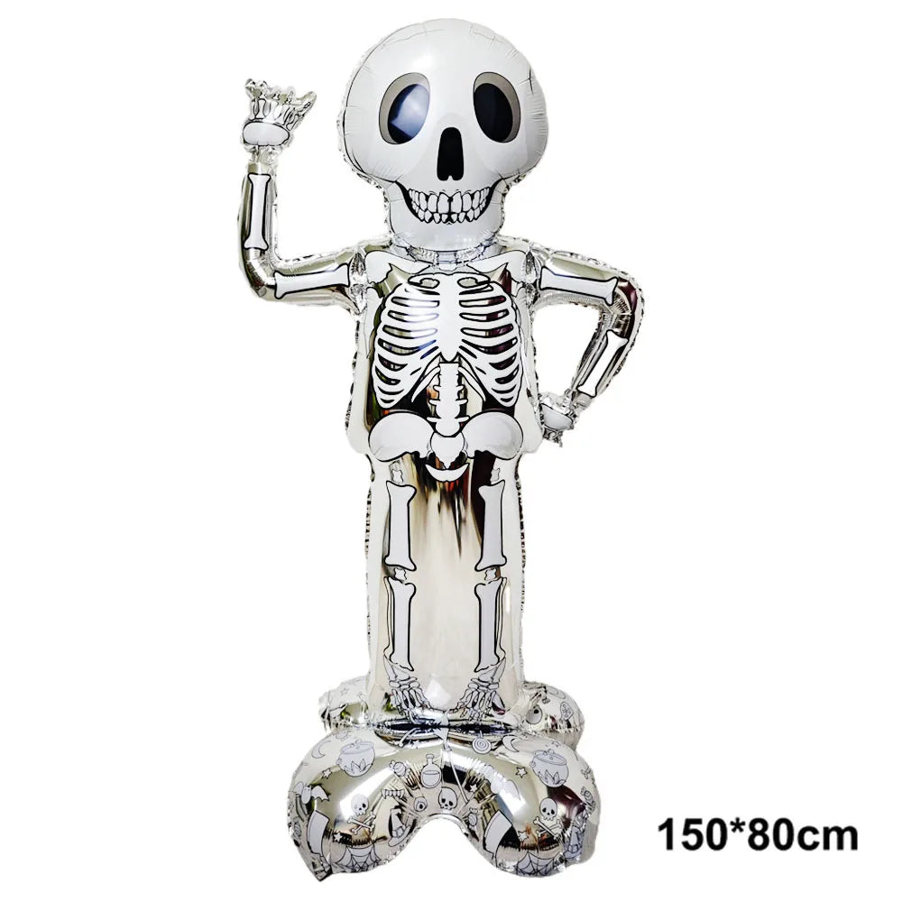 Halloween Party Decor Foil Balloon Skeleton Spider Pumpkin Bloody Eyes Skull Balloon Happy Halloween Party Decor Supplies