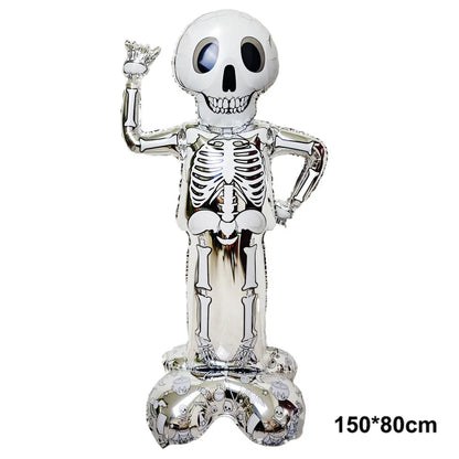 Halloween Party Decor Foil Balloon Skeleton Spider Pumpkin Bloody Eyes Skull Balloon Happy Halloween Party Decor Supplies