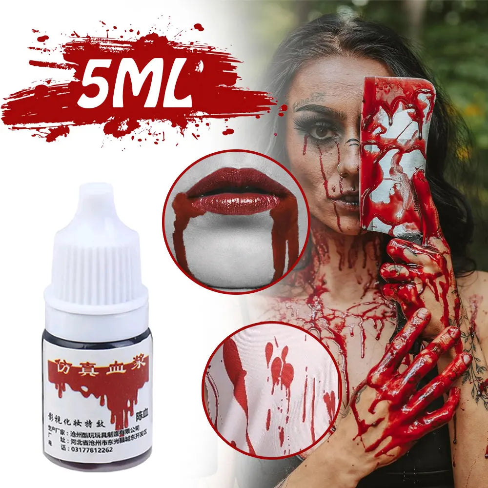 5ml Hematopoietic Props Holiday Party Fake Blood Halloween Cos Simulation of Human Vampire Fake Blood Party Decorative Supplies