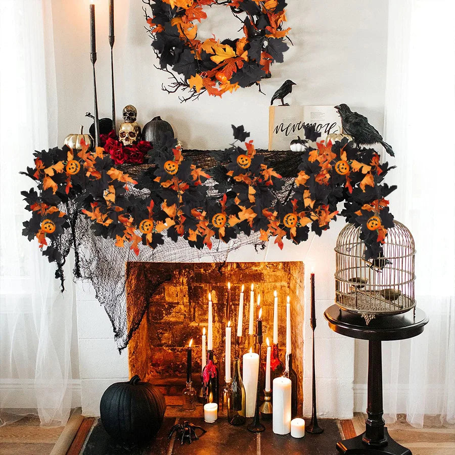 Fall Pumpkin Vine Garland - Thanksgiving mantle decor