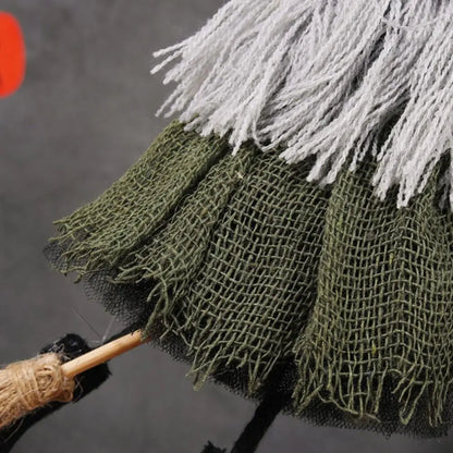 Hanging Witch Decoration - cute broom Halloween decor