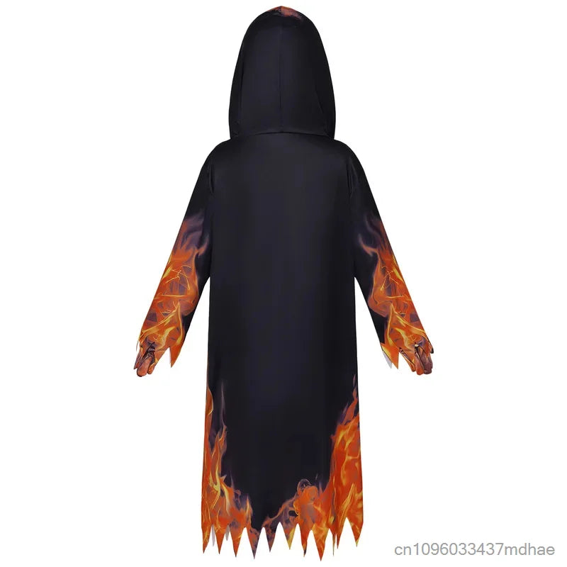 Skeleton Ghost Robe Costume - scary skull cosplay