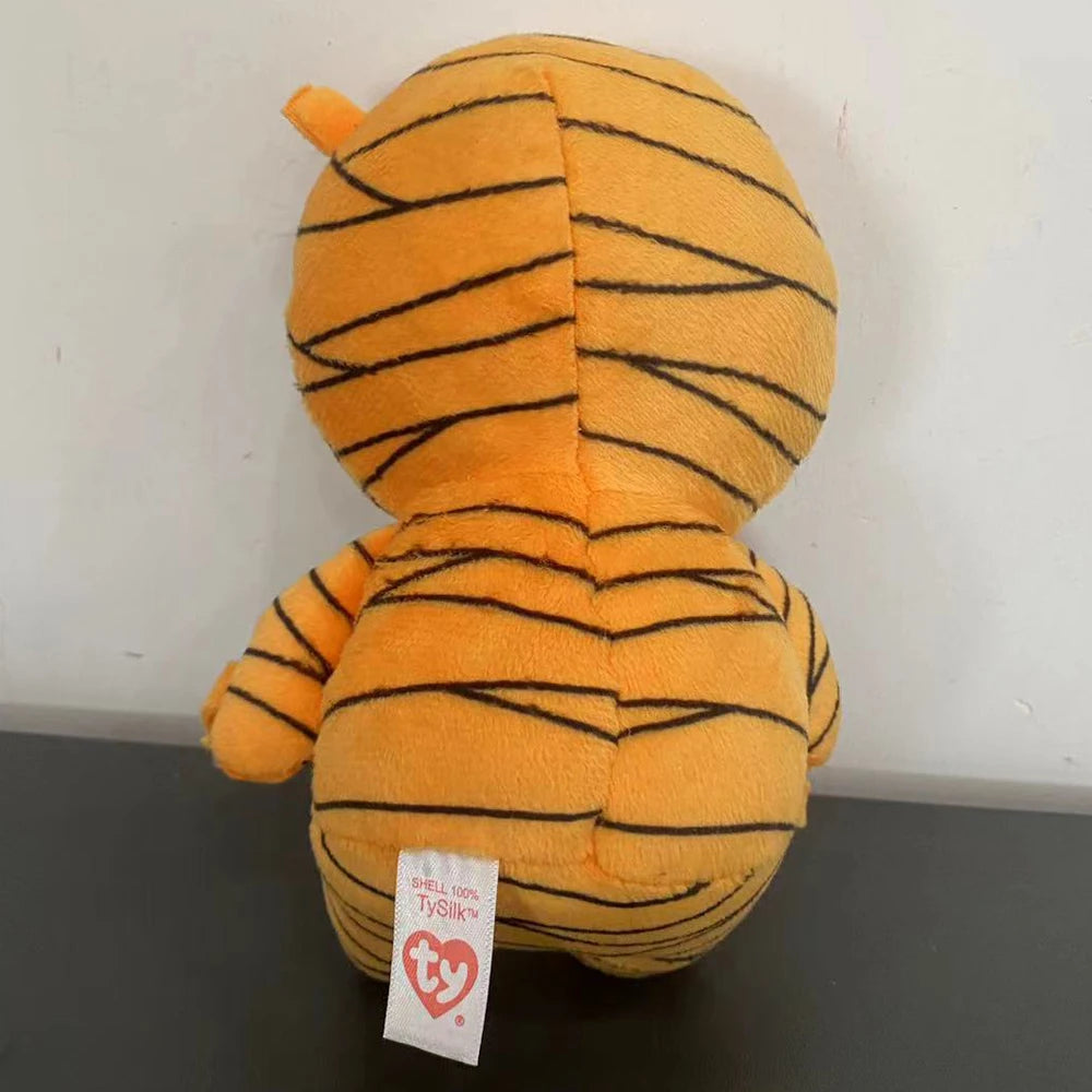 Peluche Ty Beanie Boos, juguete de momia naranja, animal, regalos de Halloween