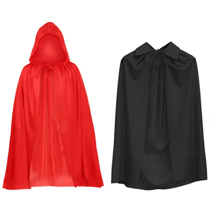 niños Mujer Niña Niño adulto Muerte Aterrador Diablo Rol Rojo Negro Bruja Vampiro Capa Larga Capucha