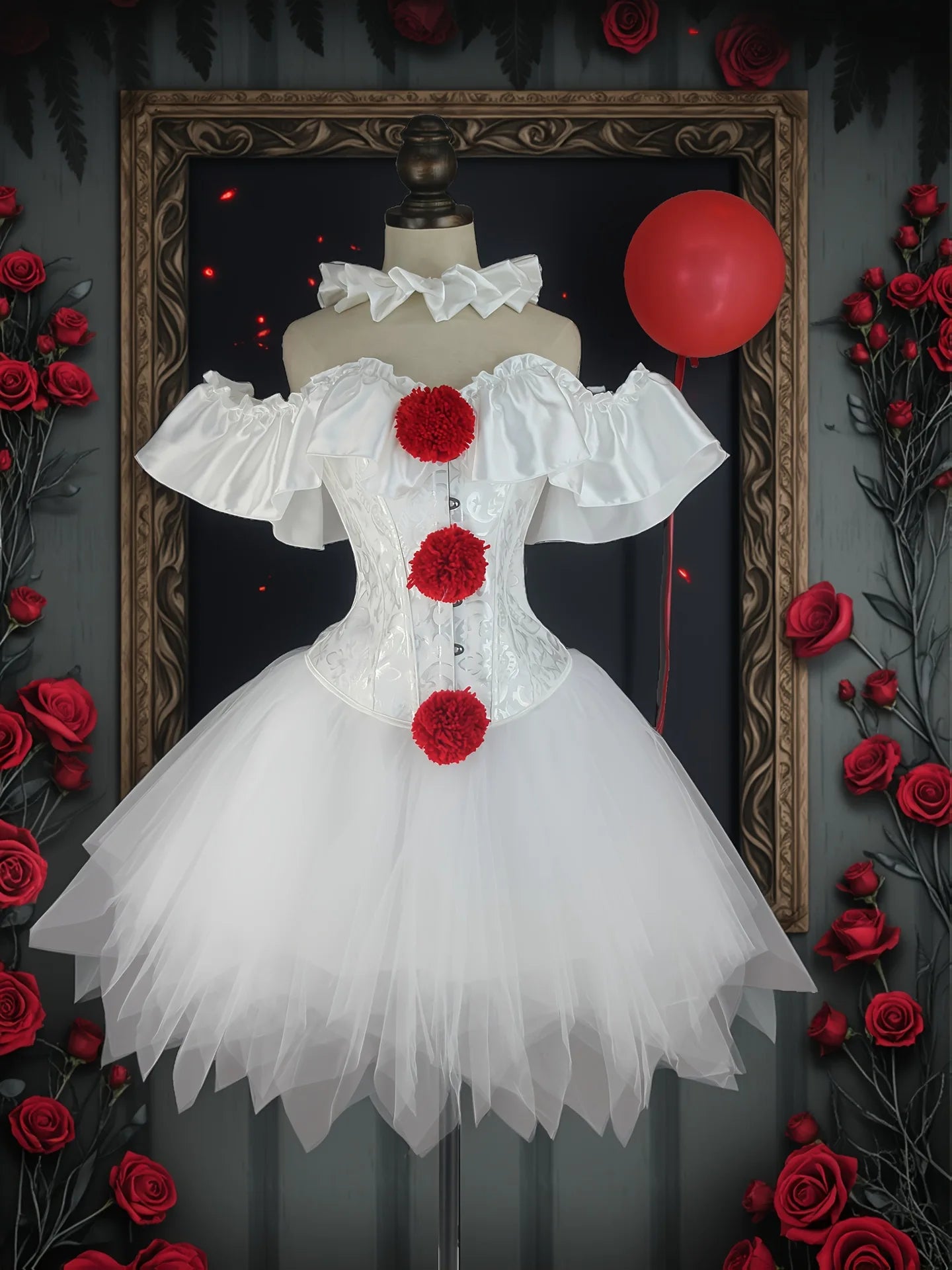 Clown Cosplay Costume - circus corset and skirt set